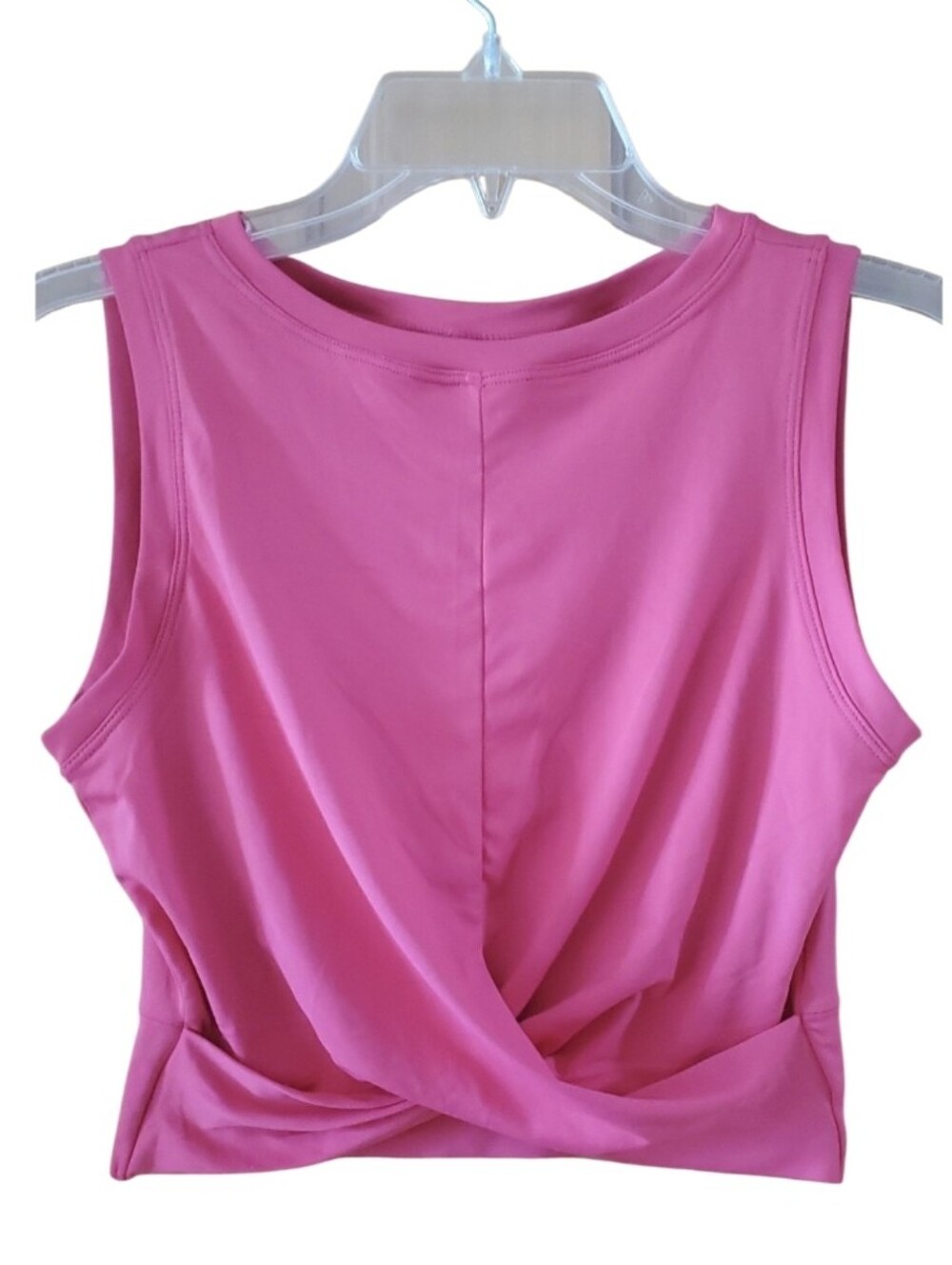 Kyodan Women’s Pink Twist Front Sleeveless Athletic Crop Top Size Small